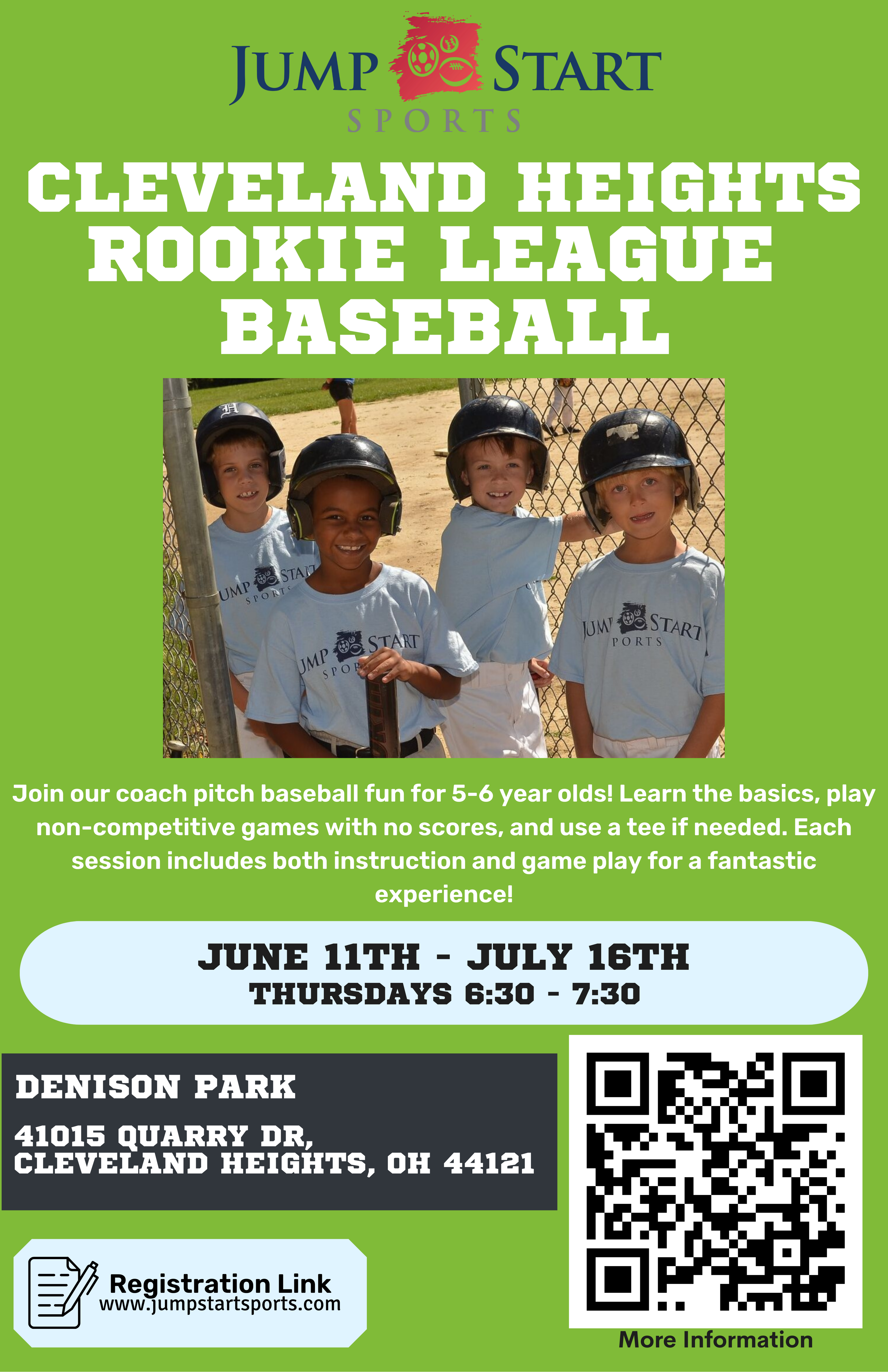 Jump Start Sports Rookie League Baseball